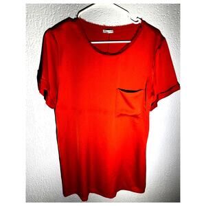 ZARA Red Raw Hem Dress – Medium